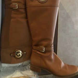 MK Brown Leather Boots